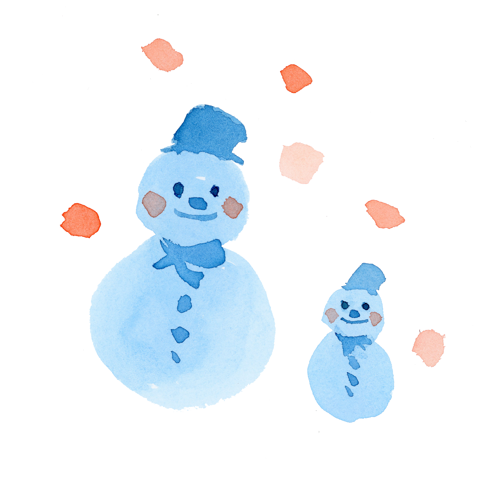 雪だるまのイラスト